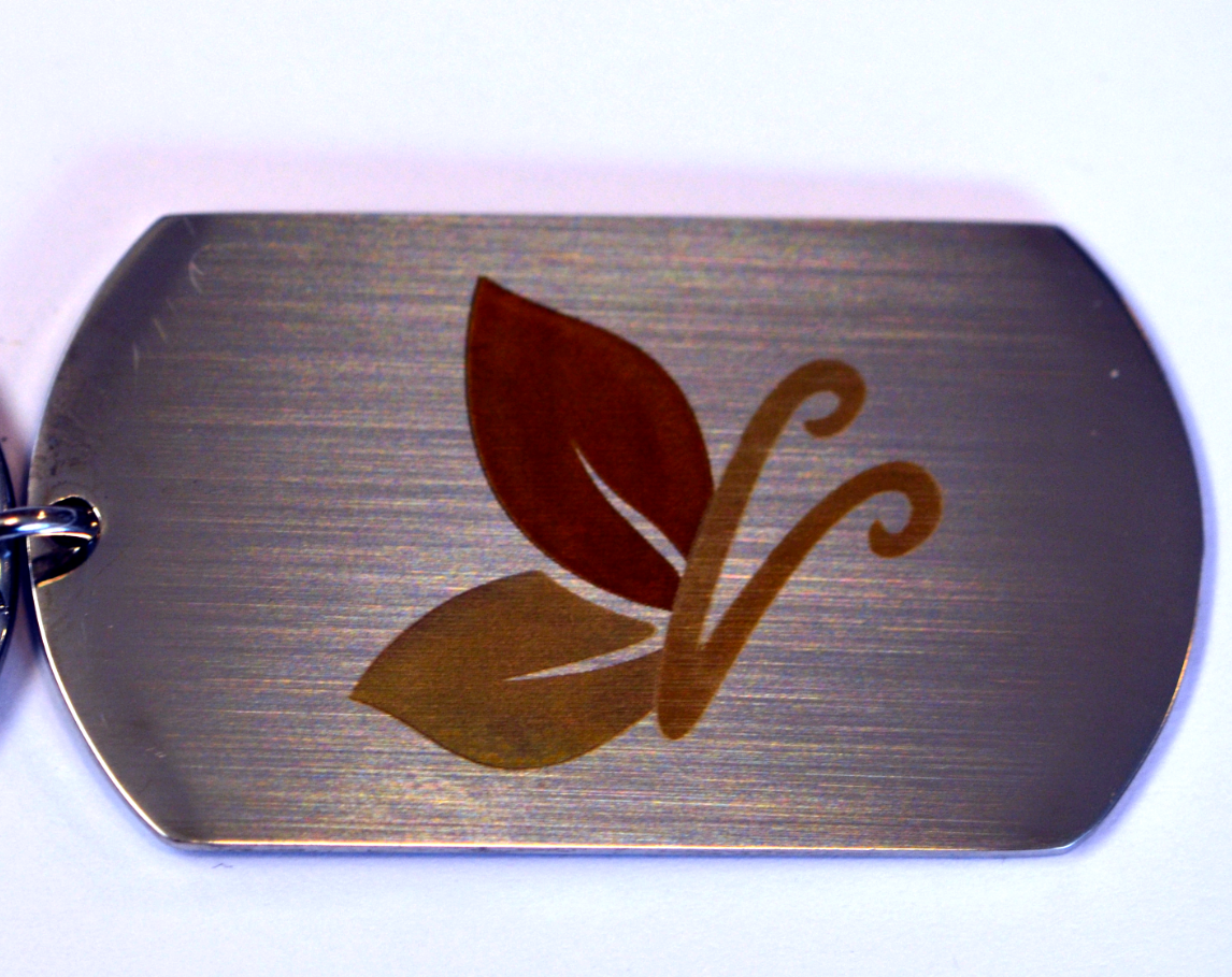 Schlüsselanhänger mit Schmetterling Logo